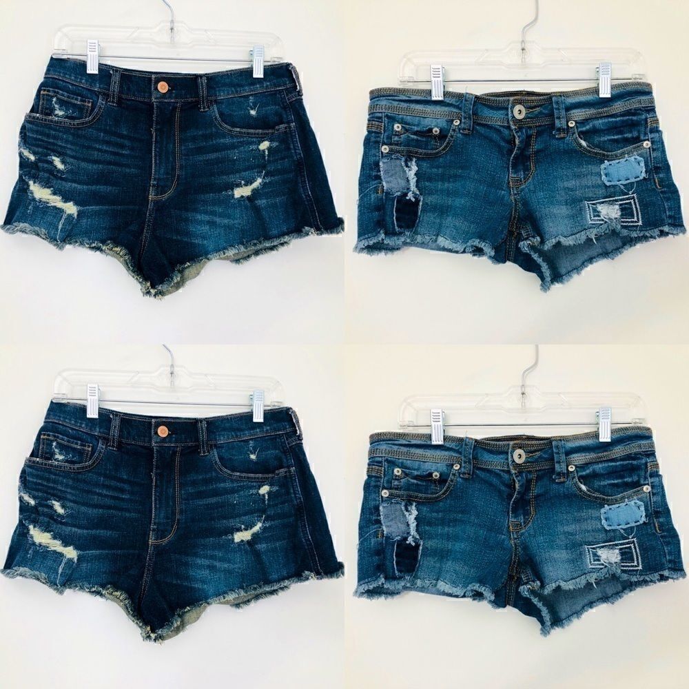 Set of TWO Size 7 Distressed Jean Shorts!! - Picture 2 of 14